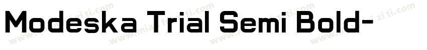 Modeska Trial Semi Bold字体转换